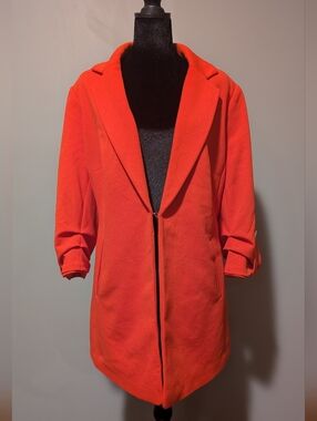 Laura Plus Women's Red Blazer Coat
